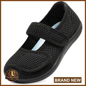 Wide Width Adjustable Strap Barefoot Walking Shoes for Diabetic Arthritis